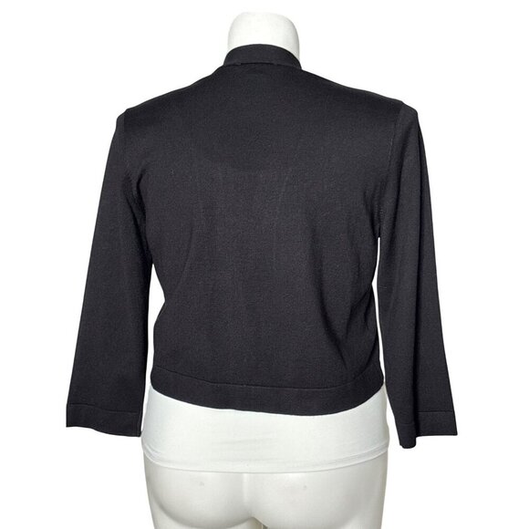 Tommy Hilfiger NWT Embellished Sequin Cardigan, Black Long Sleeves Women's XL - Picture 5 of 10